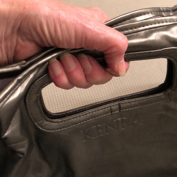 Vintage 80’s/90’s KENRA Metallic Grey Promo Bag Clutch Shoulder Tote - #OS020 - Picture 11 of 11
